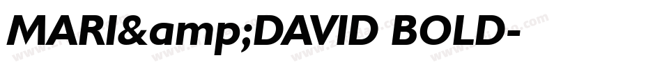 MARI&DAVID BOLD字体转换